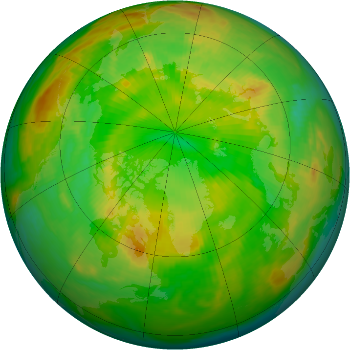 Arctic ozone map for 16 June 1988